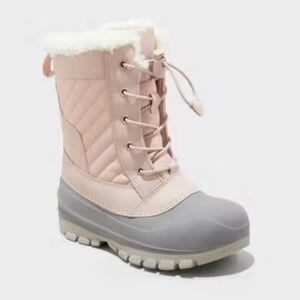 All in Motion Pink and Gray Winter Rain Boots size 6